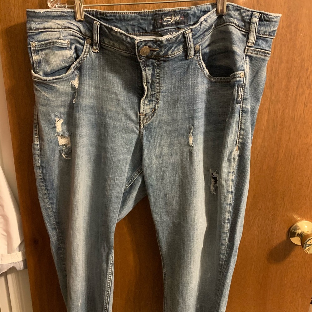 Silver Sam Jeans,  Size 18/L25, Distressed